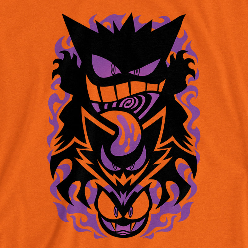 Gastly Haunter Gengar evolution t-shirt with art by Versiris