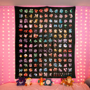 pokemon gen 1 Kanto all 151 pokemon Throw Blanket - Versiris - Art by Versiris