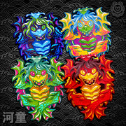 Kappa yokai Enamel Pins set of four limited edition variants - Versiris - Art by Versiris