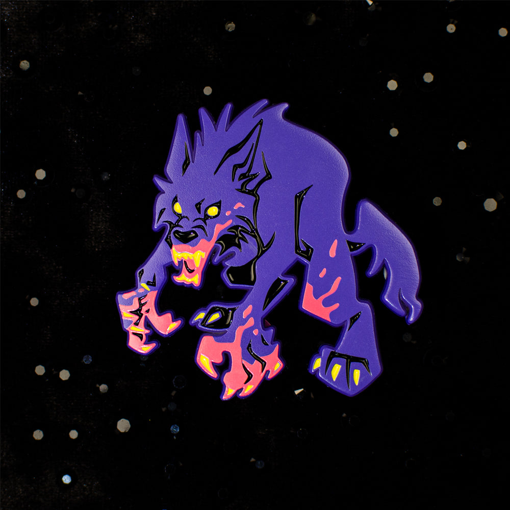 Neon Cryptids Beast of Bray Road Enamel Pin - Versiris - Art by Versiris