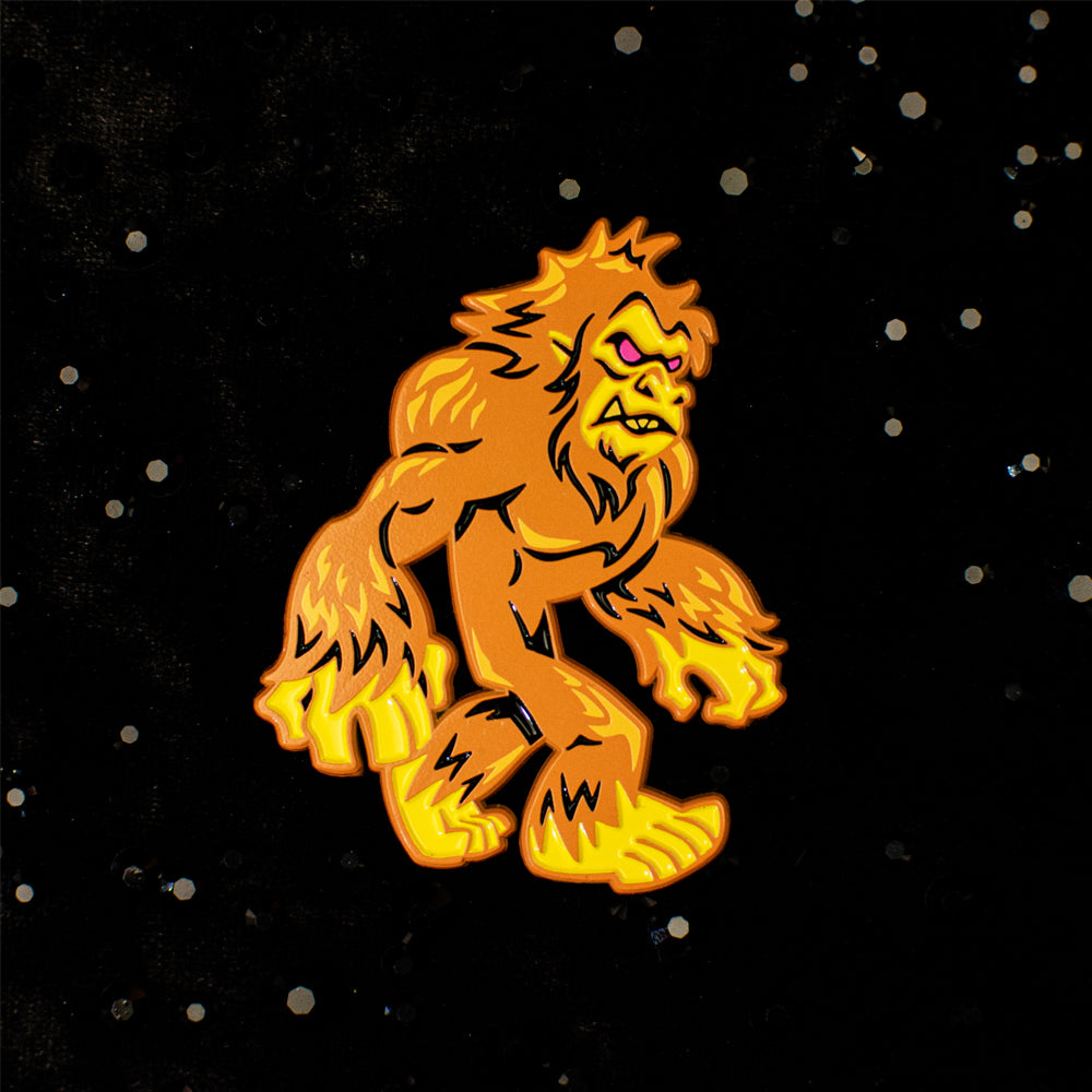 Neon Cryptids Bigfoot Enamel Pin - Versiris - Art by Versiris