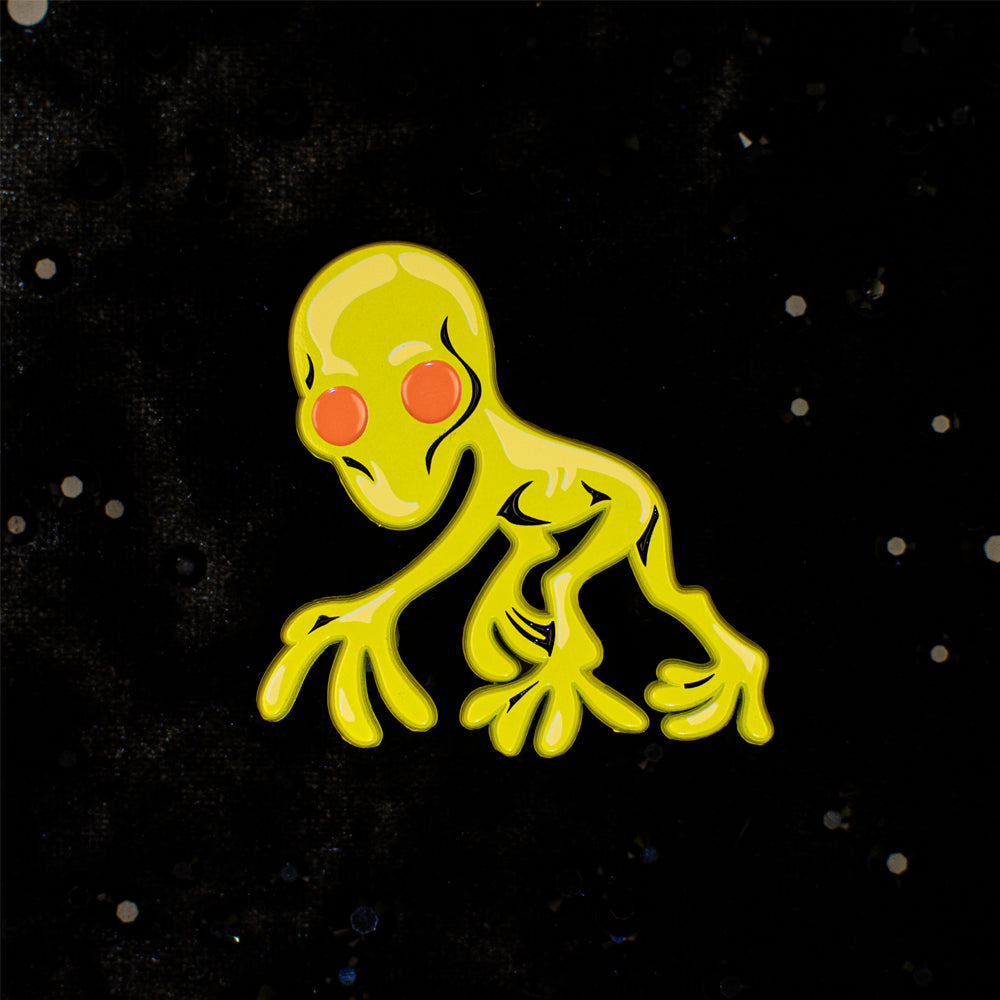 Neon Cryptids Dover Demon Enamel Pin - Versiris - Art by Versiris