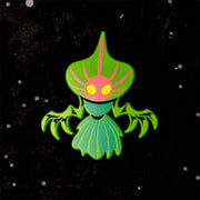 Neon Cryptids Flatwoods Monster Enamel Pin - Versiris - Art by Versiris