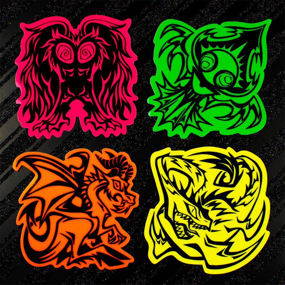 Neon Cryptids Loch Ness Monster Sticker - Versiris - Art by Versiris