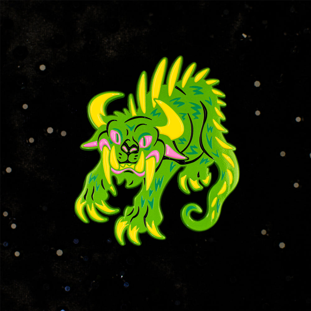 Neon Cryptids Hodag Enamel Pin - Versiris - Art by Versiris