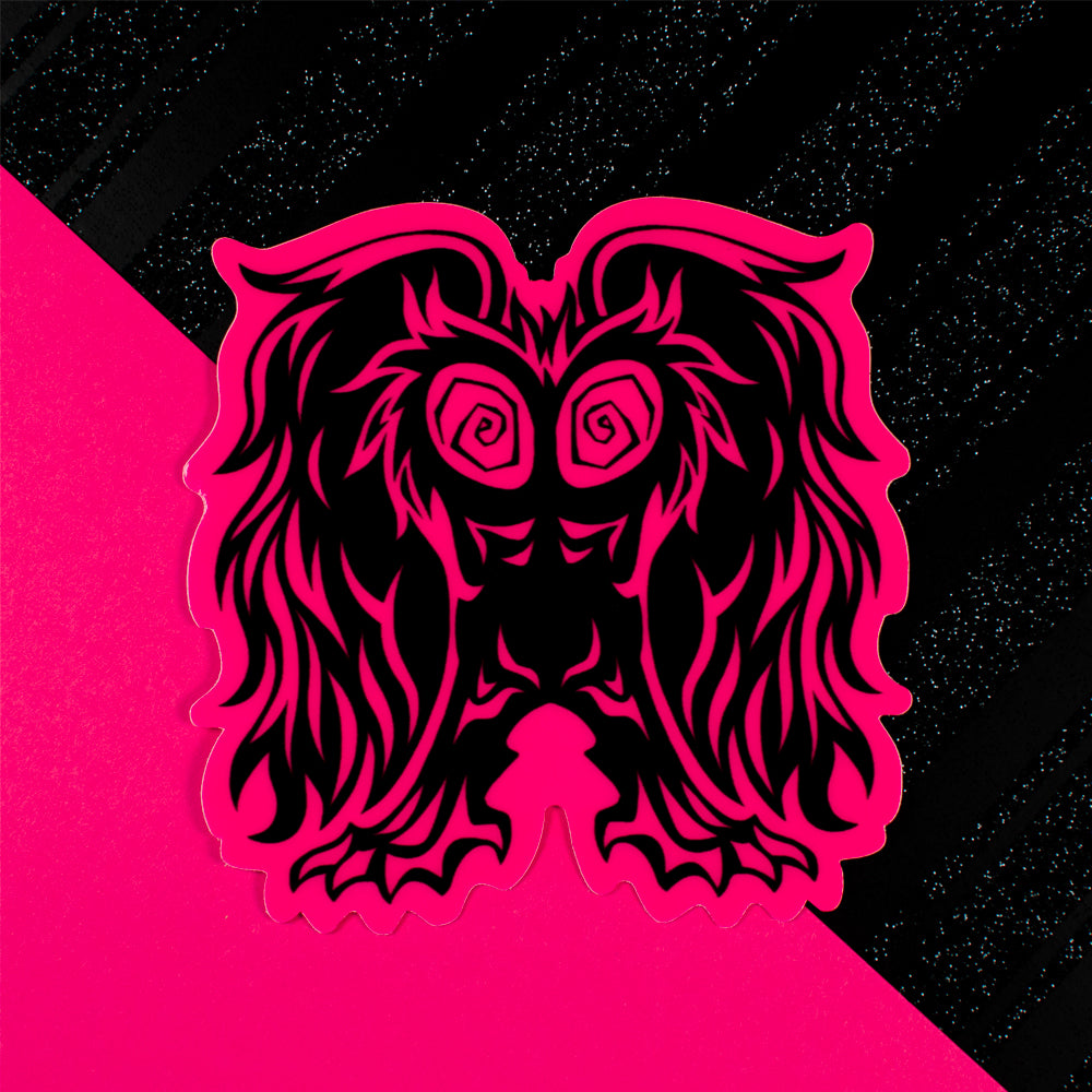 Neon Cryptids Mothman Sticker - Versiris - Art by Versiris