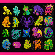 Neon Cryptids Loveland Frogman Enamel Pin - Versiris - Art by Versiris