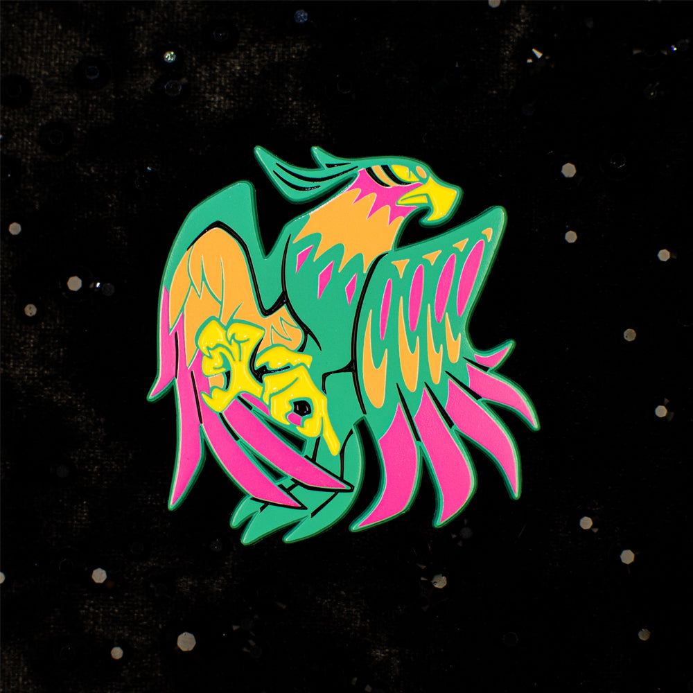 Neon Cryptids Thunderbird Enamel Pin - Versiris - Art by Versiris