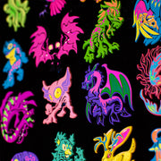 Neon Cryptids LIMITED EDITION Enamel Pin Set - Versiris - Art by Versiris