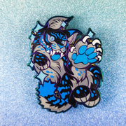Cheshire Grin Bobcat Enamel Pin - Versiris - Art by Versiris