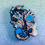 Cheshire Grin Bobcat Enamel Pin - Versiris - Art by Versiris
