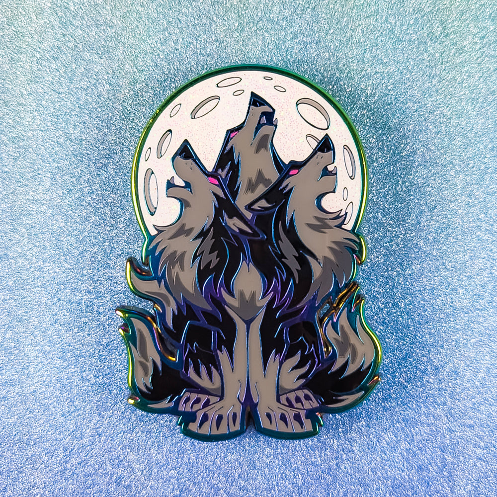 Three Wolf Moon Enamel Pin - Versiris - Art by Versiris