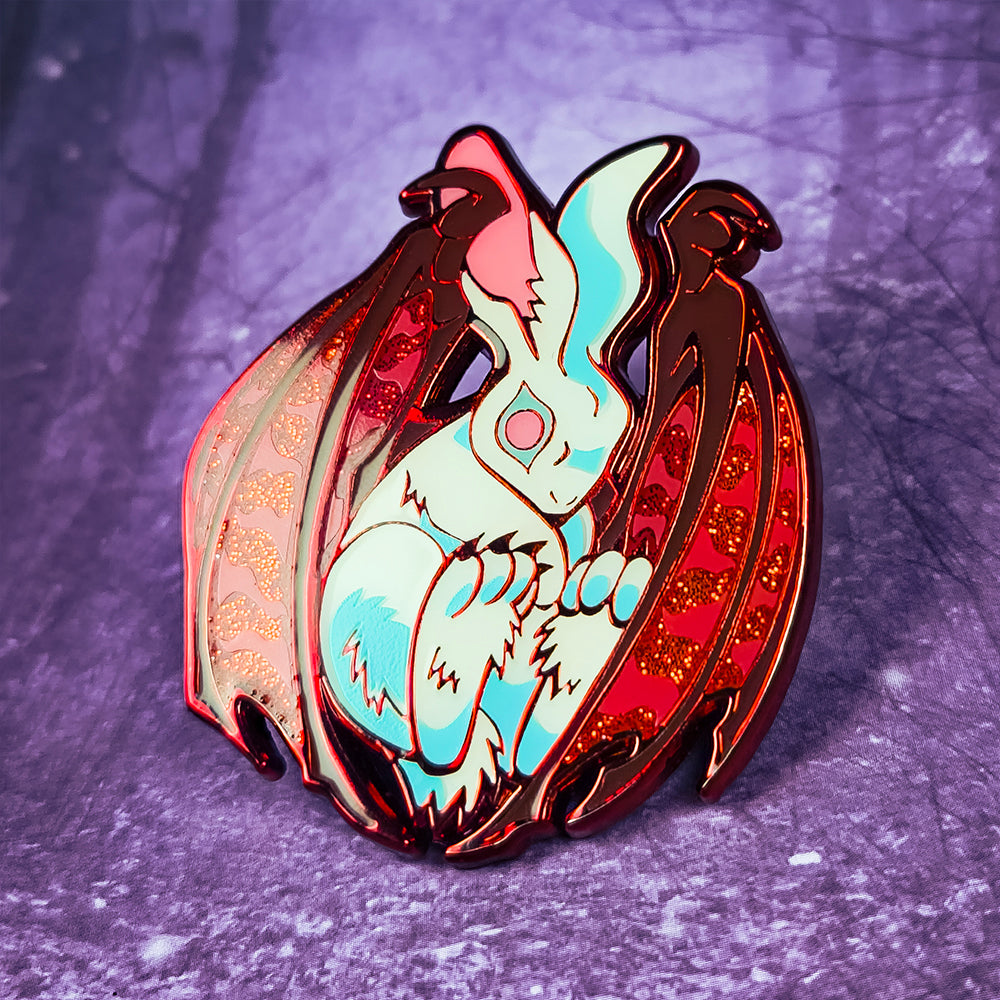 Bat Bunny Enamel Pin - Versiris - Art by Versiris