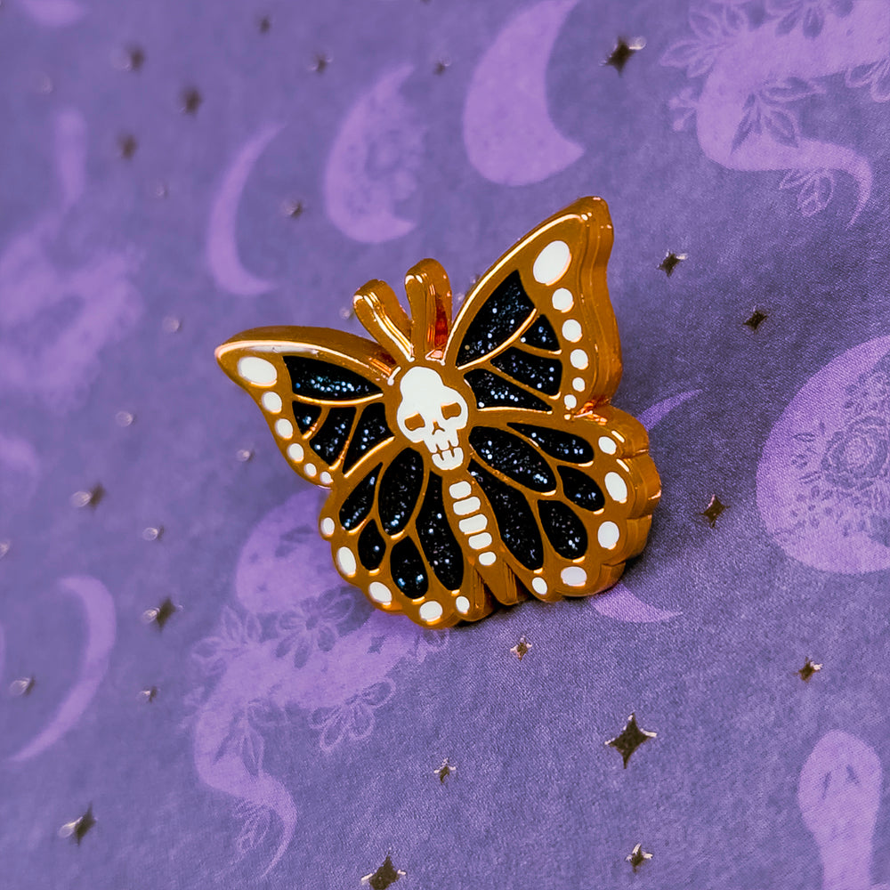 Ill Omen Butterfly Enamel Pin - Versiris - Art by Versiris