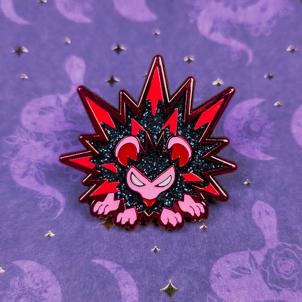 Pile O' Spines Hedgehog Enamel Pin - Versiris - Art by Versiris