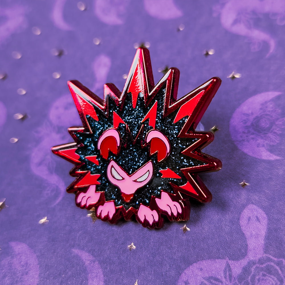 Pile O' Spines Hedgehog Enamel Pin - Versiris - Art by Versiris