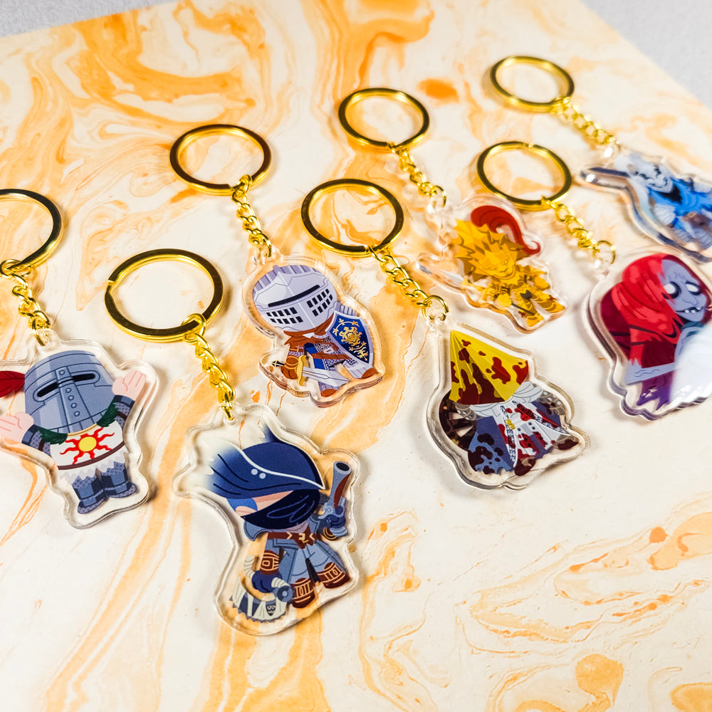 Soulsborne Mascot Keychains - Versiris - Art by Versiris