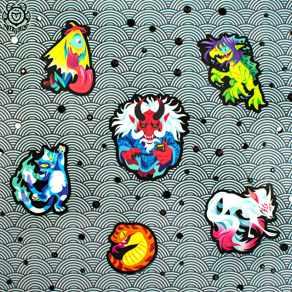 Yokai Sticker Sheet - Versiris - Art by Versiris