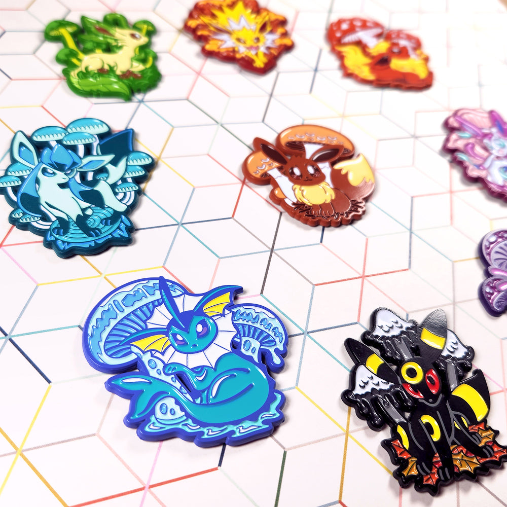 Sylveon Mushroom Enamel Pin - Versiris - Art by Versiris