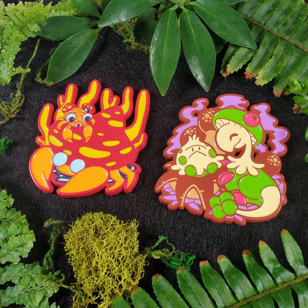 Breloom Mushroom Duo Enamel Pin - Versiris - Art by Versiris