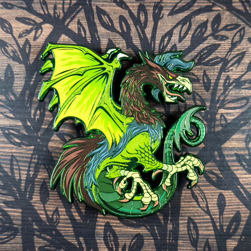 Basilisk Enamel Pin [ Slithering Serpent ]