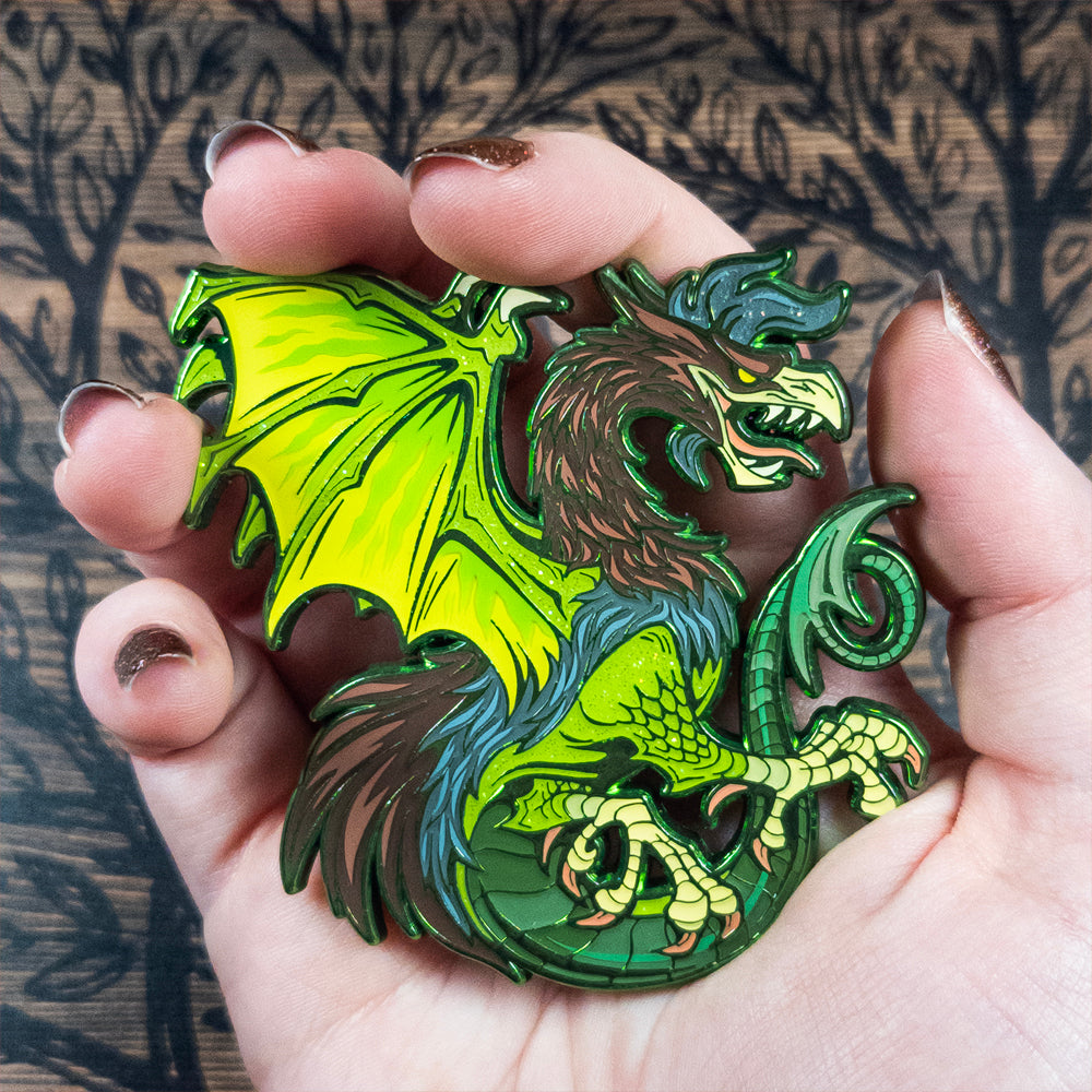 Basilisk Enamel Pin [ Slithering Serpent ]