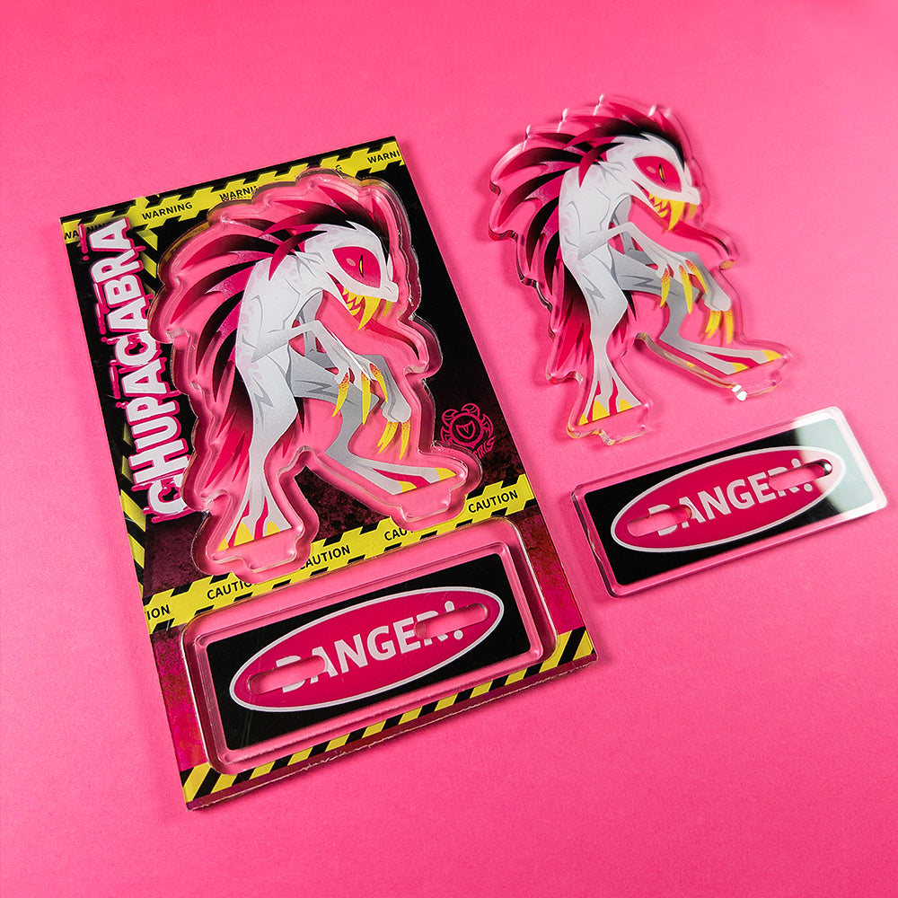 Danger! Chupacabra Acrylic Standee - Versiris - Art by Versiris