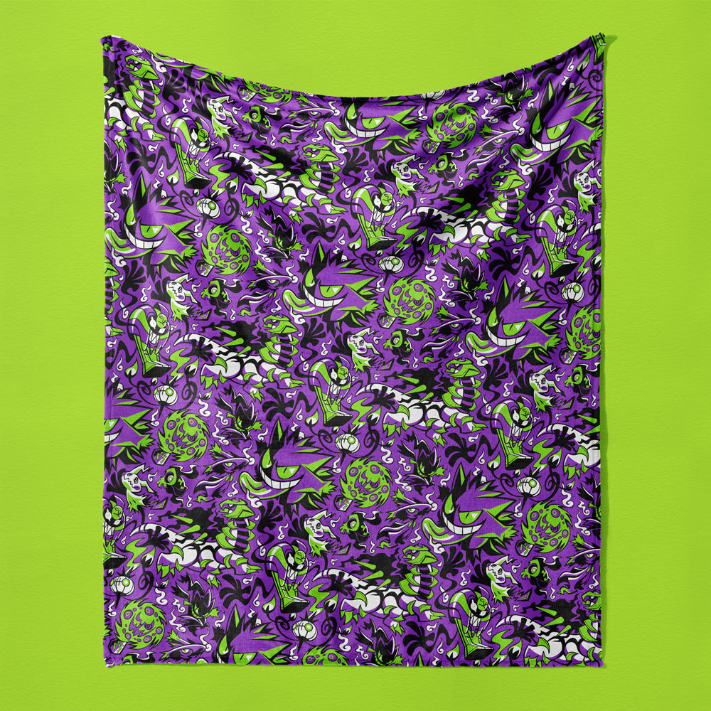 Ghost Type Throw Blanket - Versiris - Art by Versiris