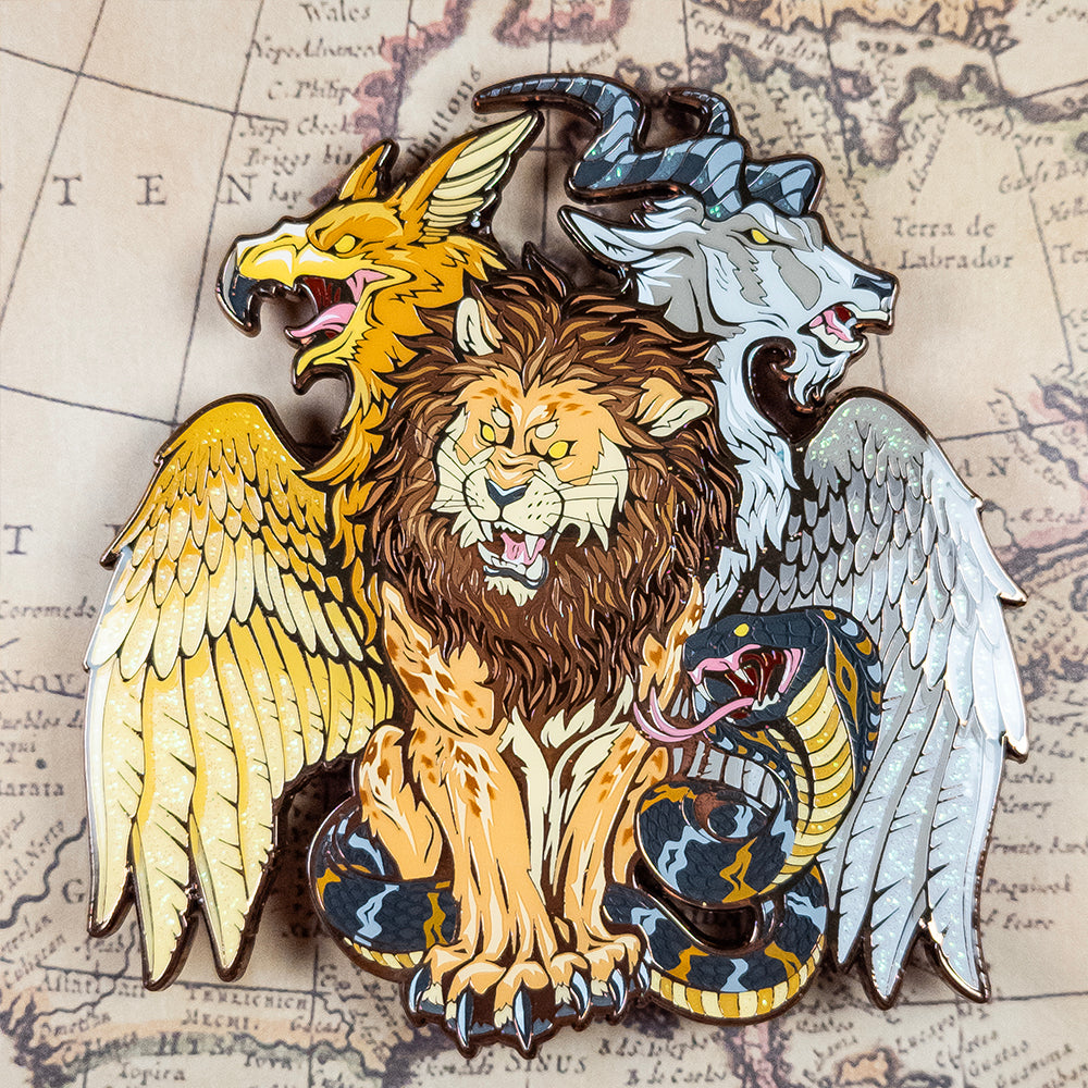 Giant Chimera OVERSIZE Enamel Pin