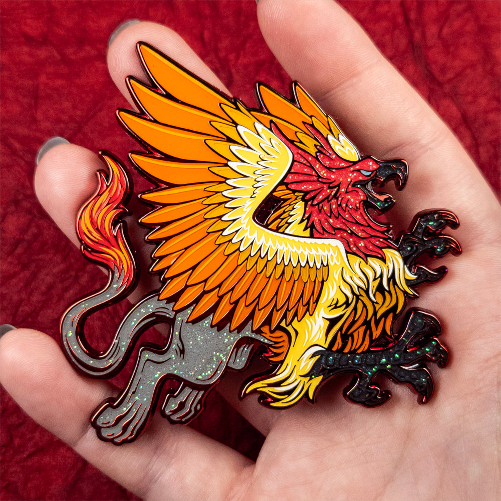 Griffin Enamel Pin [ Phoenix Fire ]