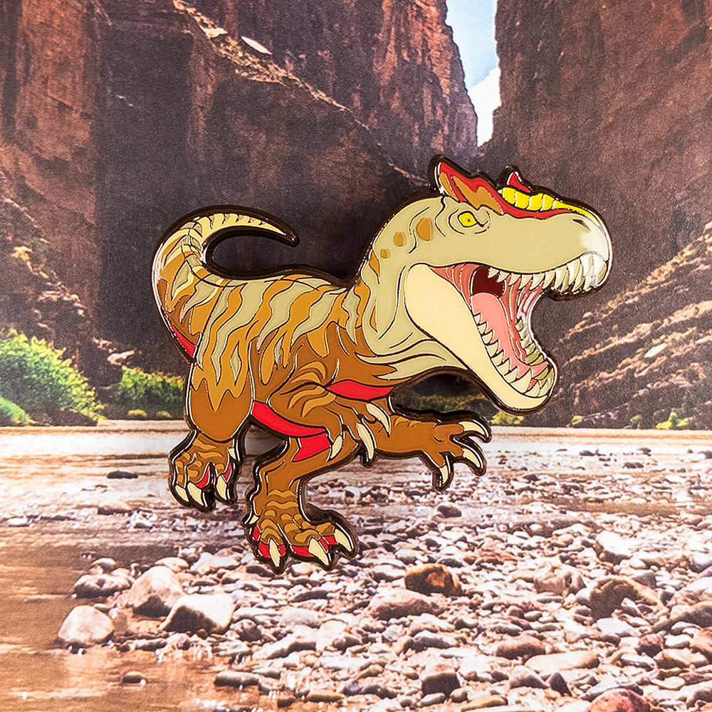 Jurassic Attack! Allosaurus Enamel Pin - Versiris - Art by Versiris
