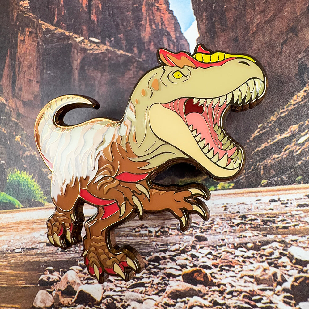 Jurassic Attack! Allosaurus Enamel Pin - Versiris - Art by Versiris