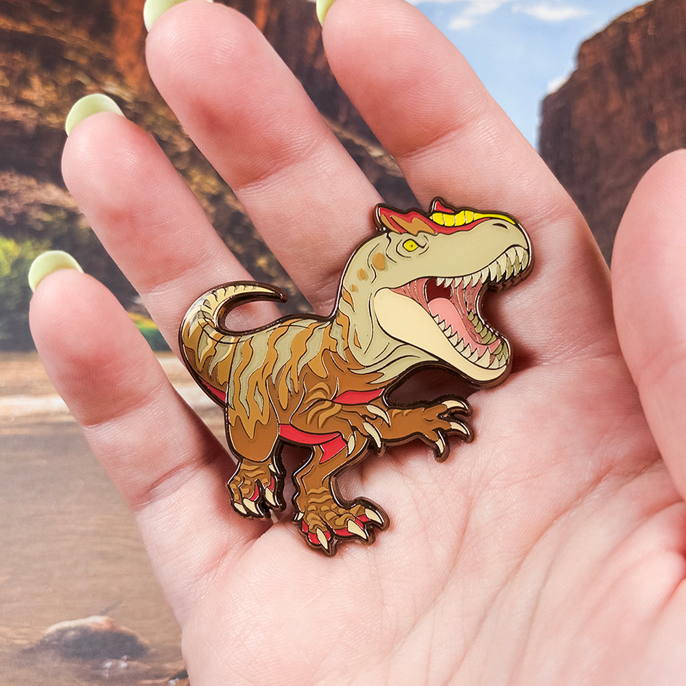 Jurassic Attack! Allosaurus Enamel Pin - Versiris - Art by Versiris