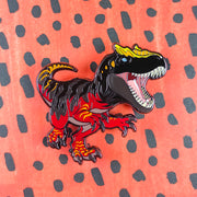 Jurassic Attack! Allosaurus Enamel Pin - Versiris - Art by Versiris