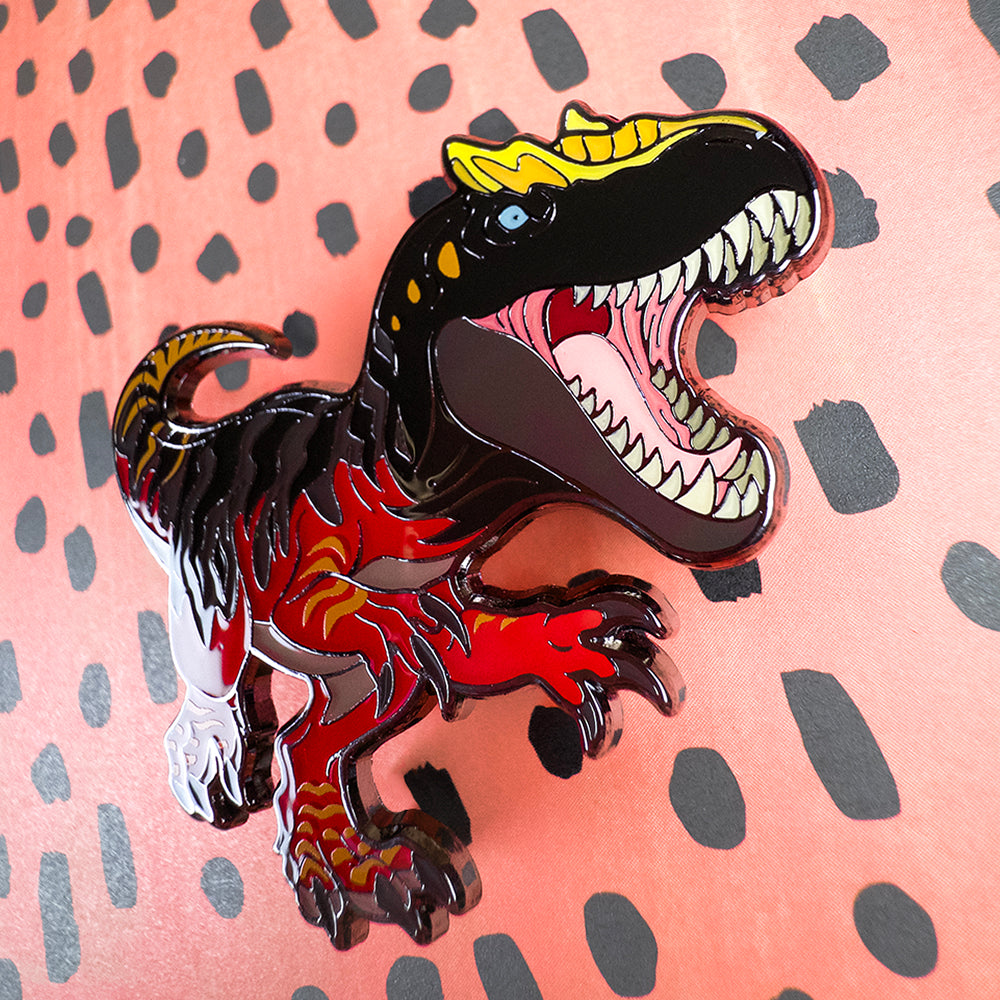 Jurassic Attack! Allosaurus Enamel Pin - Versiris - Art by Versiris