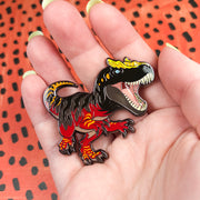 Jurassic Attack! Allosaurus Enamel Pin - Versiris - Art by Versiris