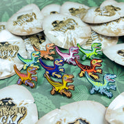 Jurassic Attack! Blind Bag Compsognathus Enamel Pin - Versiris - Art by Versiris