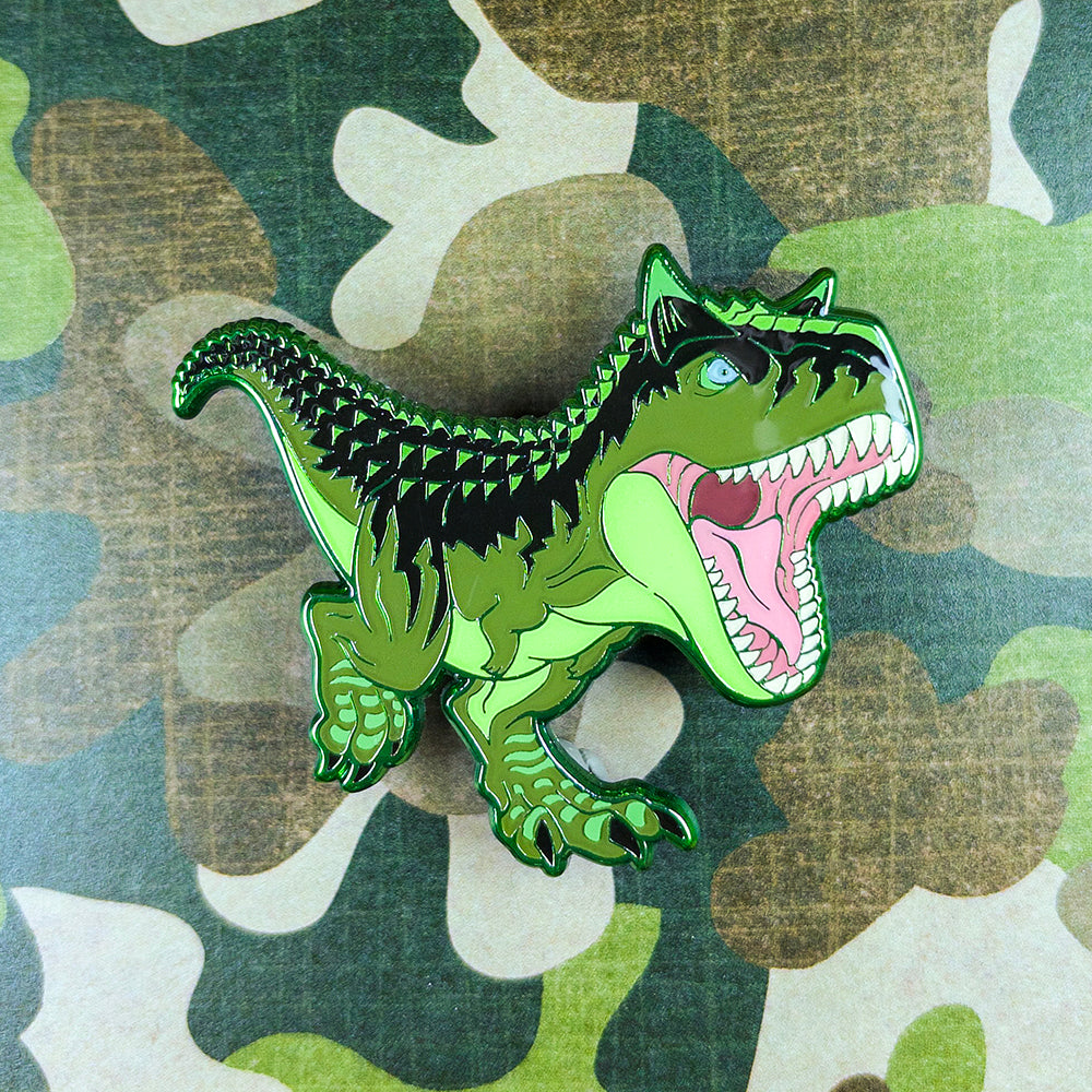 Jurassic Attack! Carnotaurus Enamel Pin - Versiris - Art by Versiris