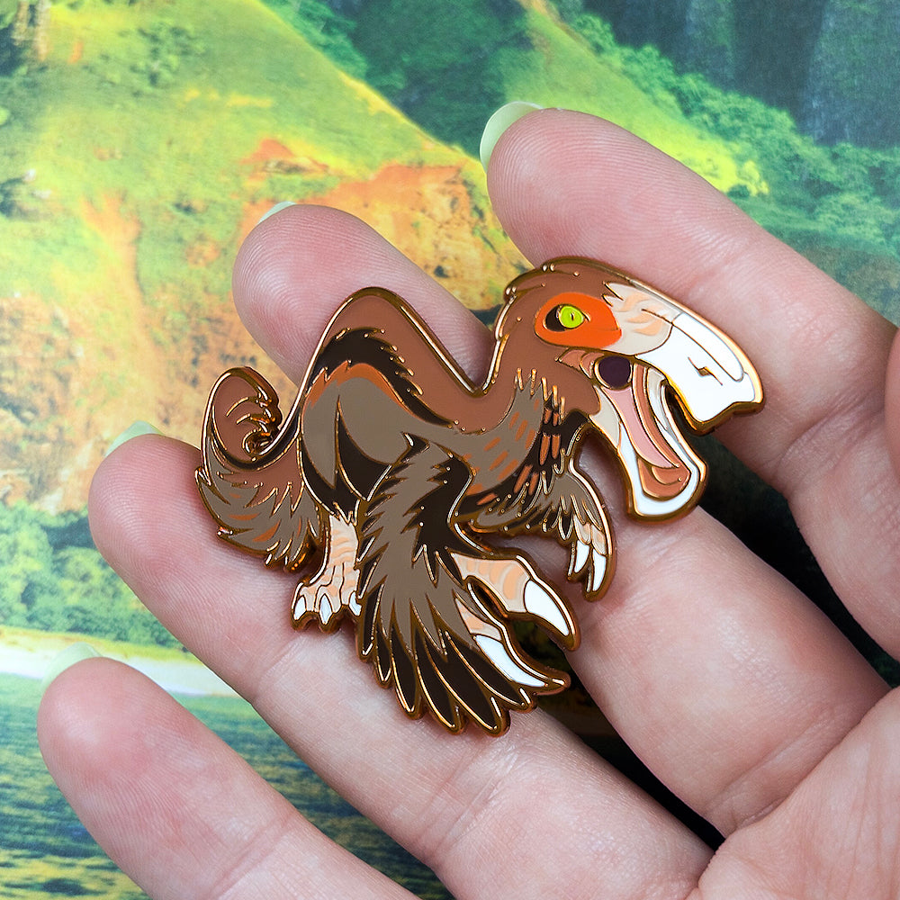 Jurassic Attack! Deinocheirus Enamel Pin - Versiris - Art by Versiris