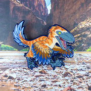 Jurassic Attack! Deinonychus Enamel Pin - Versiris - Art by Versiris