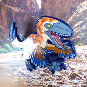 Jurassic Attack! Deinonychus Enamel Pin - Versiris - Art by Versiris