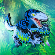Jurassic Attack! Deinonychus Enamel Pin - Versiris - Art by Versiris