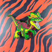 Jurassic Attack! Dilophosaurus Enamel Pin - Versiris - Art by Versiris