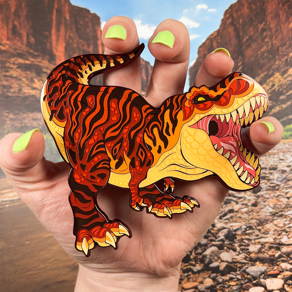Giant T-Rex OVERSIZE Enamel Pin - Versiris - Art by Versiris