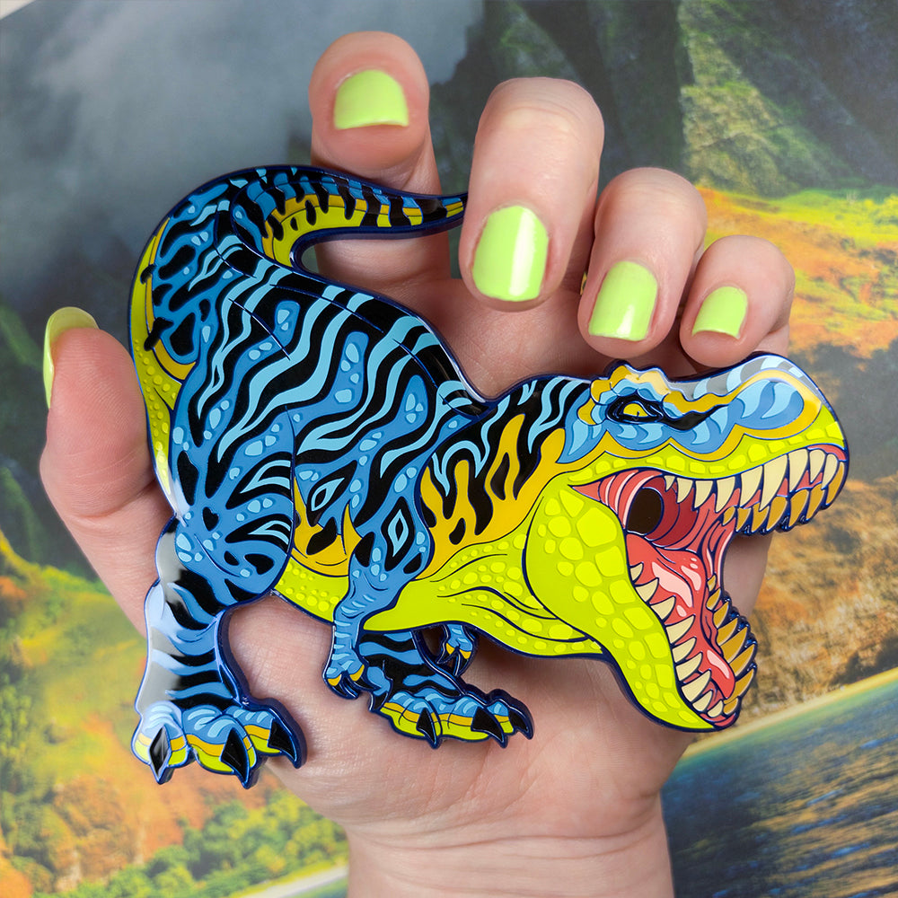 Giant T-Rex OVERSIZE Enamel Pin - Versiris - Art by Versiris