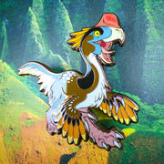 Jurassic Attack! Gigantoraptor Enamel Pin - Versiris - Art by Versiris