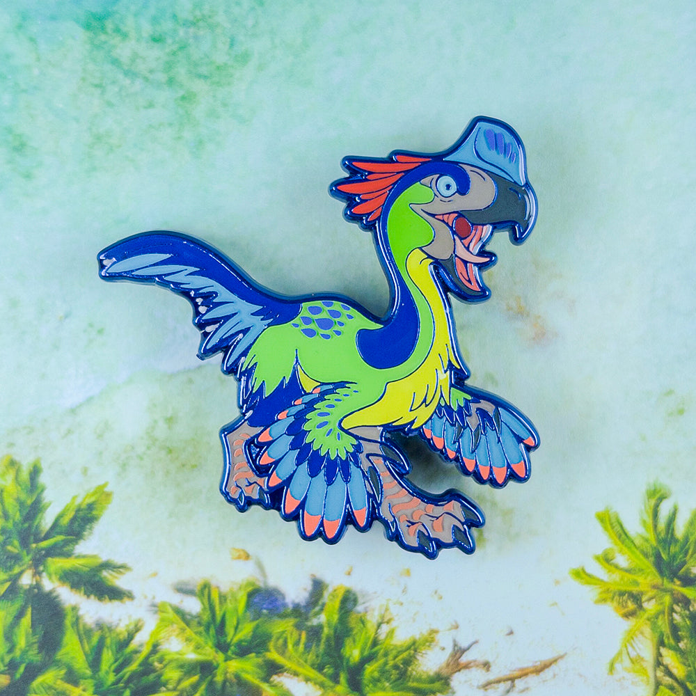 Jurassic Attack! Gigantoraptor Enamel Pin - Versiris - Art by Versiris
