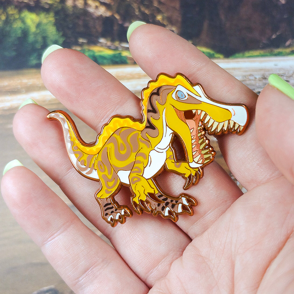 Jurassic Attack! Suchomimus Enamel Pin - Versiris - Art by Versiris