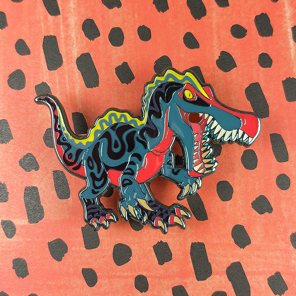 Jurassic Attack! Suchomimus Enamel Pin - Versiris - Art by Versiris