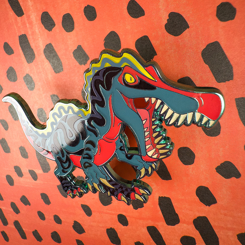 Jurassic Attack! Suchomimus Enamel Pin - Versiris - Art by Versiris